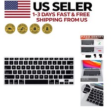 Black Silicone Keyboard Protector for 2012-2017 MacBook Air and Pro
