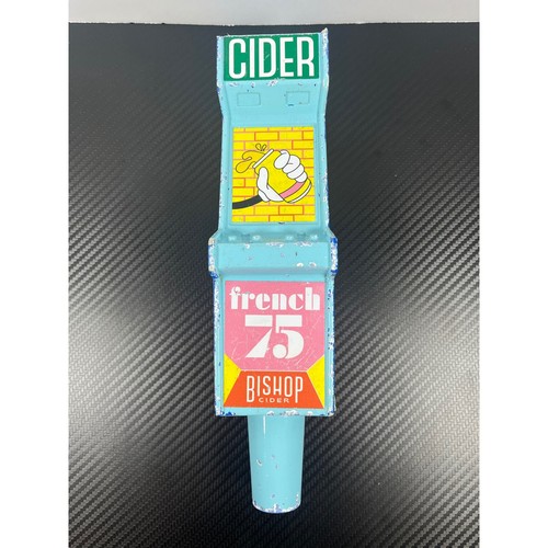 Bishop Cider French 75 Tap Handle Light Blue Arcade Game Style