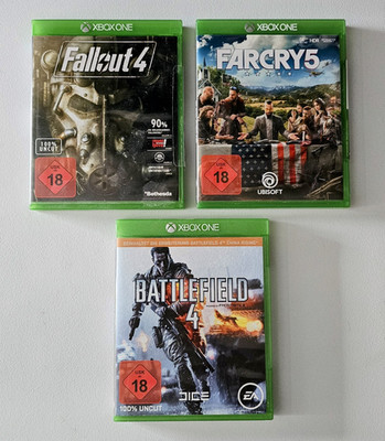 Fallout 4, BATTLEFIELD 4; FARCRY 5. Teilweise neu. für XBOX ONE
