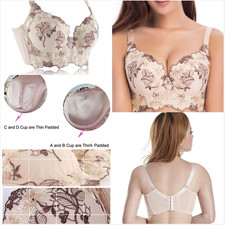 New Womens Underwear AB Cup Under Thin Thick Gathered Super Push Up Bra 32-40BCD