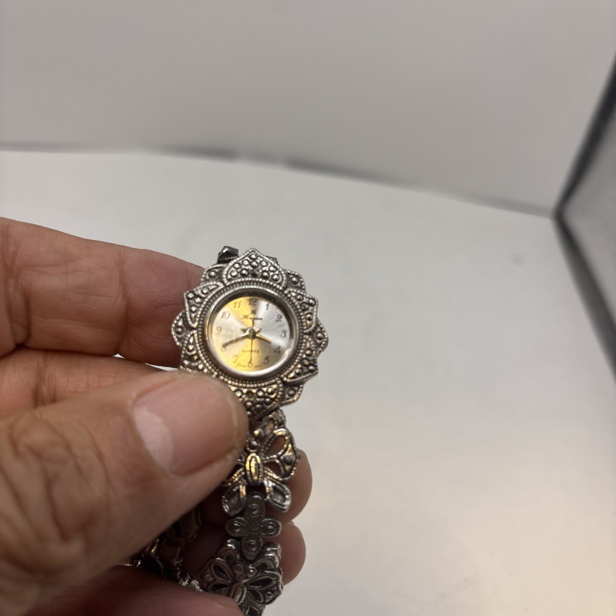 Vintage Ronica Elegant Gold and Silver Tone Embellished Watch. Works fine. Ronica, Silver Tone, Women main image 4