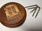 Vintage 1940's California Redwood Nut Cracker Bowl 10.5 In With Nut Crackers — photo 4