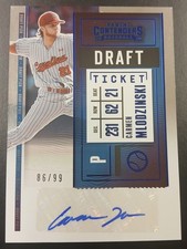 2020 Panini Contenders #DPT2-CM Carmen Mlodzinski Draft Pick Ticket Blue #/99