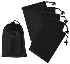 Drawstring Bag with Toggle - Nylon Cinch and Ditty Pouch - Six Pack