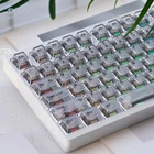115 Keys Frosted Translucent Keycaps Set White Crystal Clear Cherry Profile