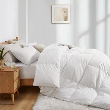 All-Year-Round White Goose Down Comforter All Warmth Rating