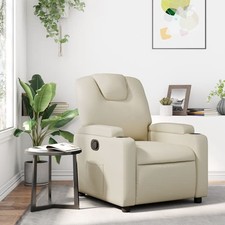 Fauteuil de Massage Inclinable Chaise de Relaxation Siège Gris Similicuir vidaXL