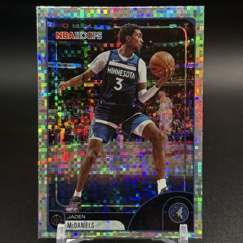 2025 Topps NBA Hoops Basketball Pixel Burst Jaden McDaniels #94