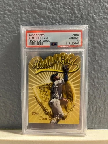 Ken Griffey Jr - 2000 Topps Hands of Gold #HG3 - Baseball Card - PSA 10