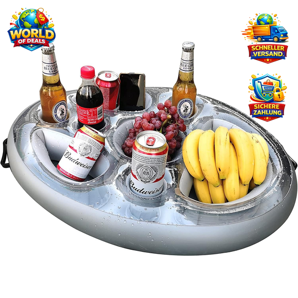 Aufblasbarer GeträNkehalter 2 In 1 Schwimmend Mit 8 LöChern FüR Poolbar-image