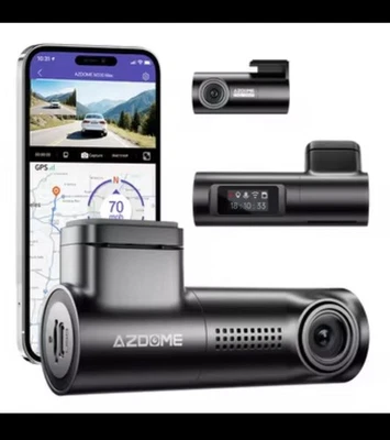 AZDOME M330 max 2channel 4K DashCam Fr & Rr, 5G WiFi GPS 128GB screen indicator