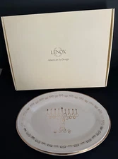 Lenox Festival Of Lights Menorah Chanukah Hanukkah 14.29” Oval Platter Brand New