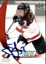 Jocelyne Larocque Signed  2019 Upper Deck Canada Women Card PWHL Ottawa Charge