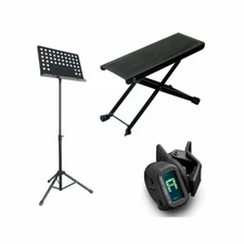 ZOUNDHOUSE Einsteiger-Bundle 42: Footrest + Orchestra Music Stand +Clip-On Tuner