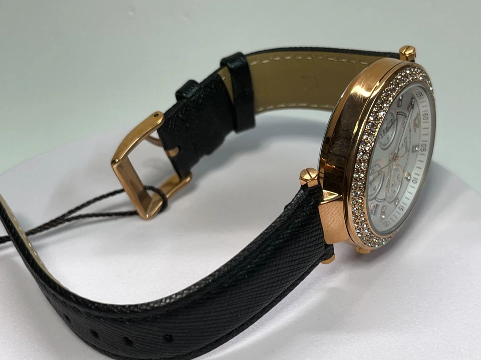 HOLUNS Women's 1899 Watch White dial 10at WR Rose Gold 38mm case Leather Band - Image 3 of 4