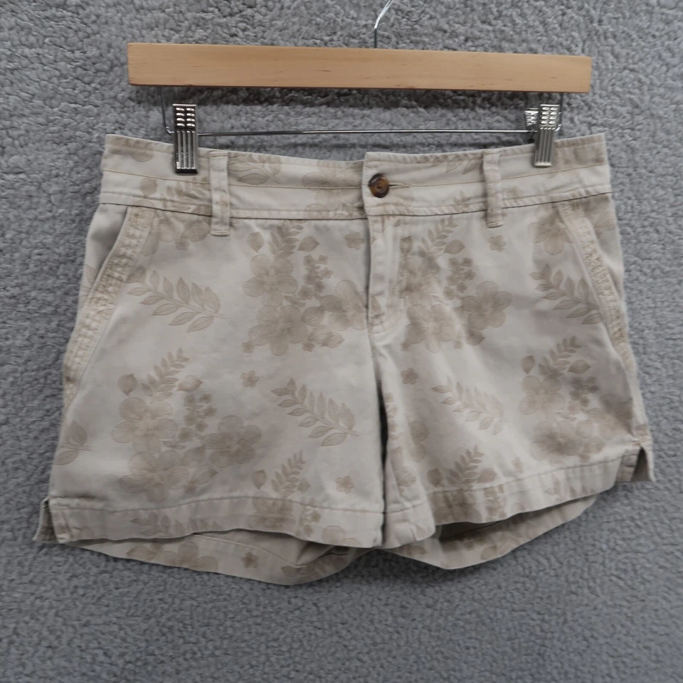 Pantalones Cortos Field & Stream Mujer 4 Beige Estampado Floral Algodón tiro bajo Informales 30x4 Foto 2 de 4