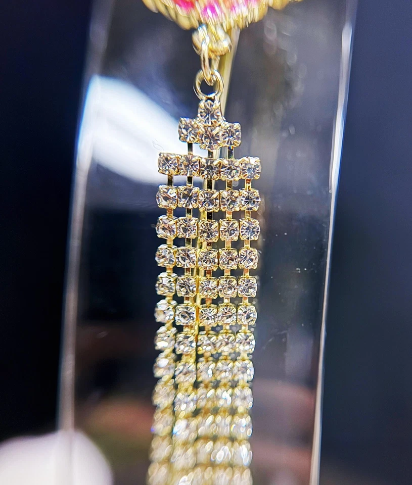 Butterfly Headband, Butterfly Costume Crown, Gold Hair Crown, Pink Halo Crown - Image 4 of 4