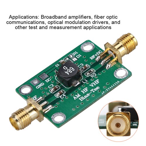 Bias Tee Wideband 25k-100MHz For HAM Radio RTL SDR LNA Low Noise Amplifier 1-50 - Zdjęcie 2 z 10