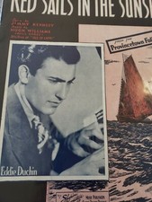 Red Sails In The Sunset Sheet Music Vintage 1935 Scarce Eddie Duchin Edition