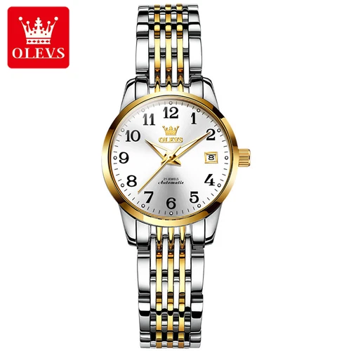 OLEVS Automatic Mechanical Watch Calendar Waterproof Women's Wristwatches - Picture 1 of 20