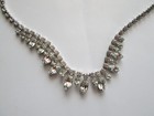 Vintage Weiss Rhinestone Necklace 15” Choker Prong Set — photo 2