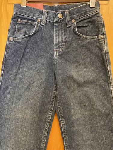 Wrangler Co. Classic Boot Adjustable Fit Slim Boy's Demin Blue Jeans 8 BWT - Picture 8 of 8