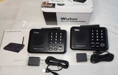 Wuloo W666-P2 Wireless Intercoms for home 1 mile (5280 Feet) range 10 channel