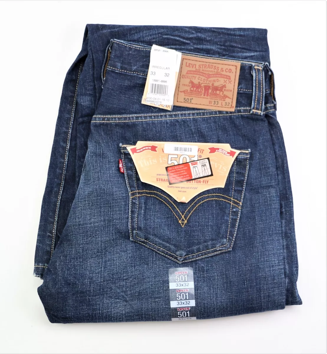Levi's 501 Selvedge Jeans Men's Size W33 L32 New Old