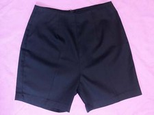 50s Navy Blue Shorts 25" Pin Up Summer Catalina Brushed Sateen Twill