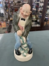 Schafer & Vater German Porcelain Whisky Decanter Rare