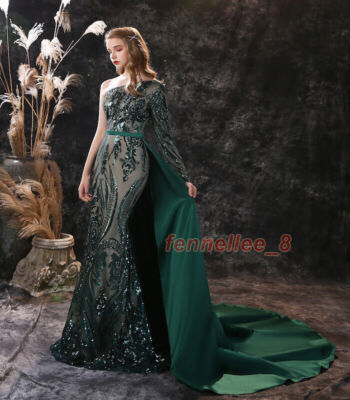 long sleeve fishtail evening dress One Step Ahead