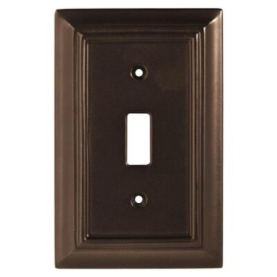 (5 Pack) Brainerd - Liberty Architectural MDF Toggle Switch Wall Plate - Walnut