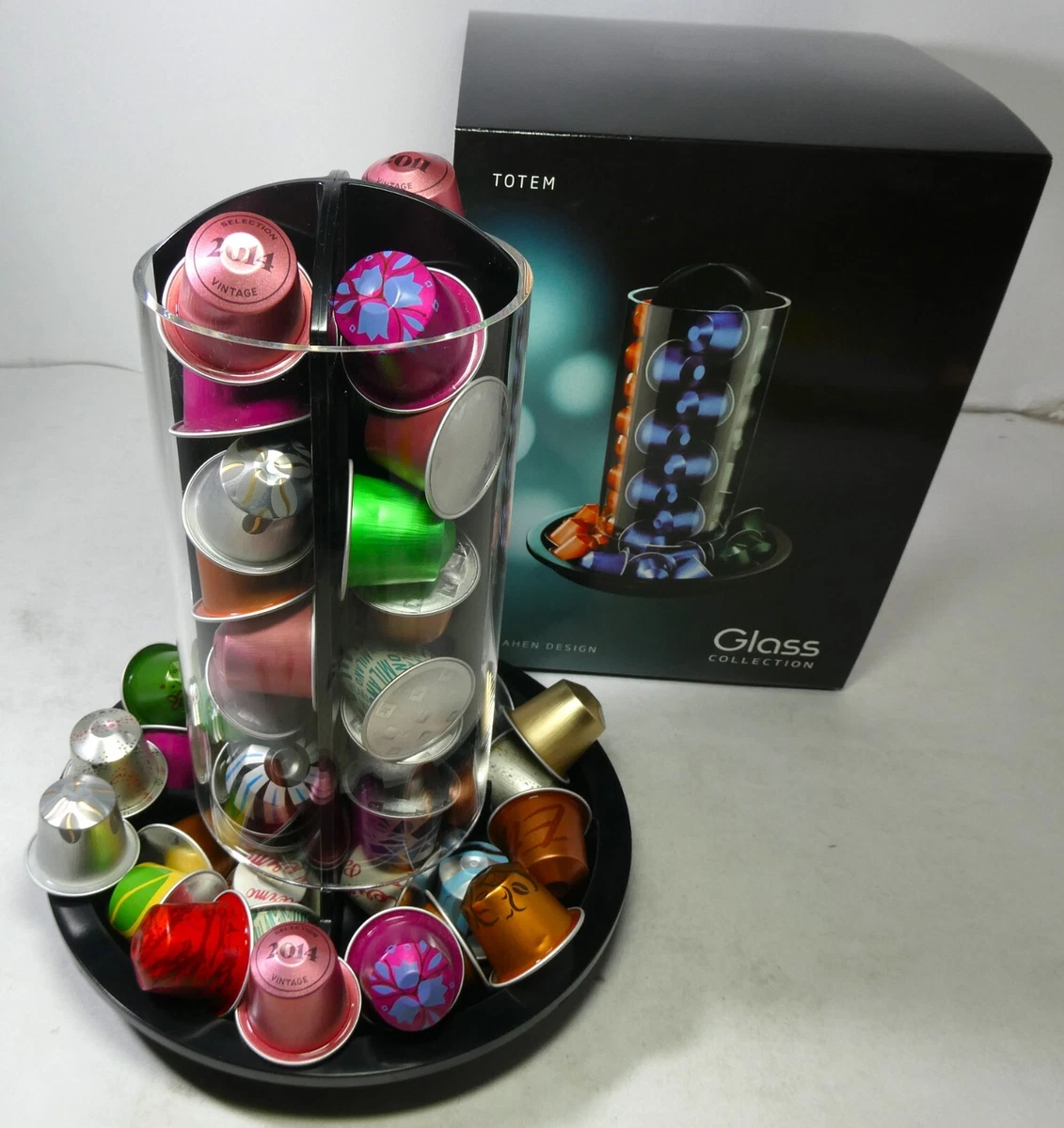 Nespresso TOTEM GLASS Dispenser Coffee Capsules in ,EMPTY, Brand New | eBay