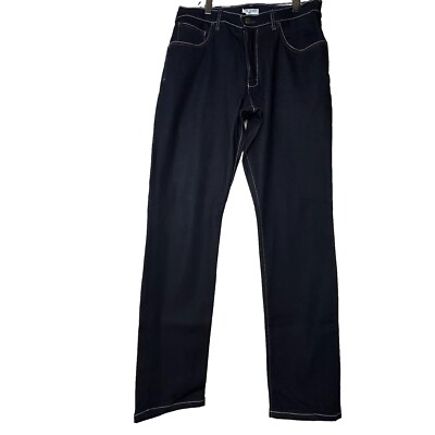 Tom James Blue Delta Dark Blue Bootcut Jeans 34x32 Red White Stitch Accents