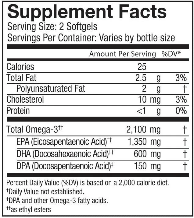 Ocean Blue Professional Omega 3 2100 Softgels 2 Pack Exp 04 2024