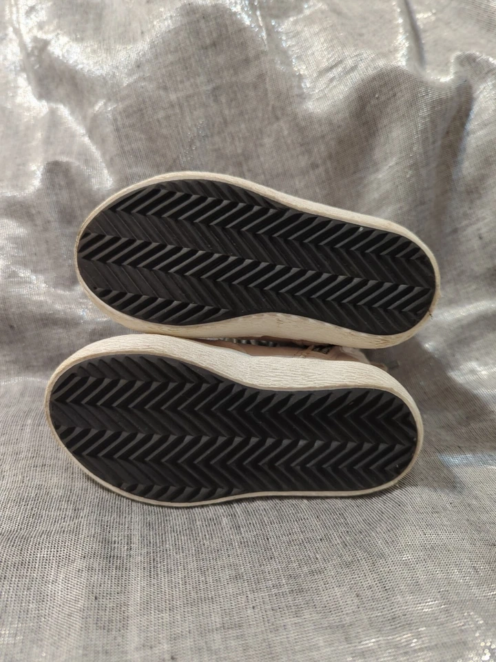 Piper Finn Pink Leather Toddler Sz 5  Lace Up w/Side Zip Sneakers Foto 3 de 4