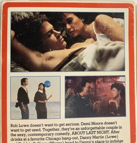 About Last Night 1987 VHS Rob Lowe Demi Moore James Belushi VHSshop - Picture 11 of 12