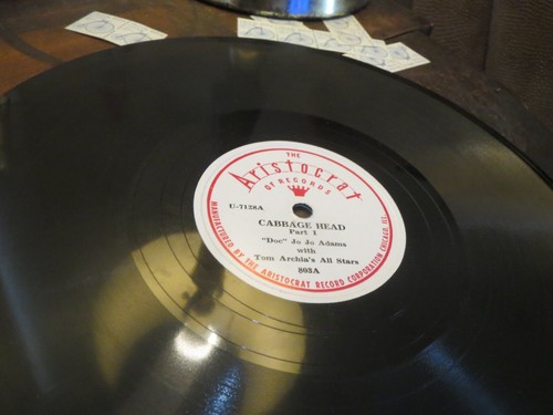 78RPM Aristocrat Doc Jo Jo Adams + Tom Archia - Cabbage Head Parts I + II, V+ - 第 1/6 張圖片