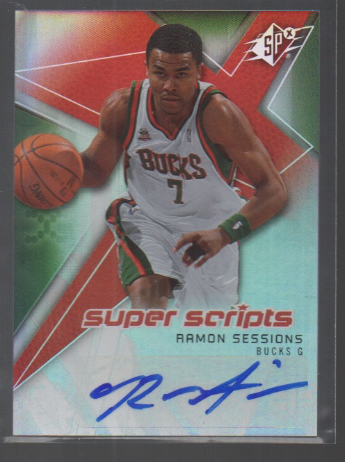 RAMON SESSIONS 2008-09 SPX SUPER SCRIPTS AUTO CARD #SS-RS 