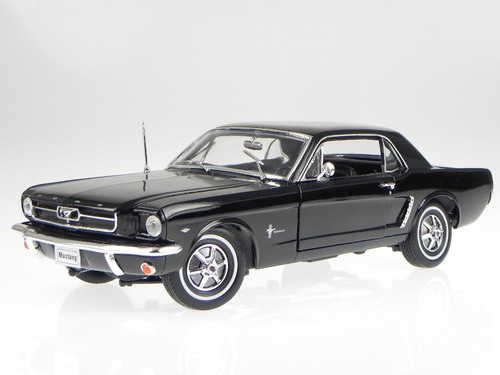 Ford Mustang Coupe 1964 1/2 black diecast model car 12519 Welly 1/18 - Picture 3 of 7