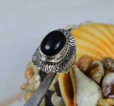 Natural Black Onyx Gemstone Ring-925Sterling Silver Handmade Ring Christmas Gift