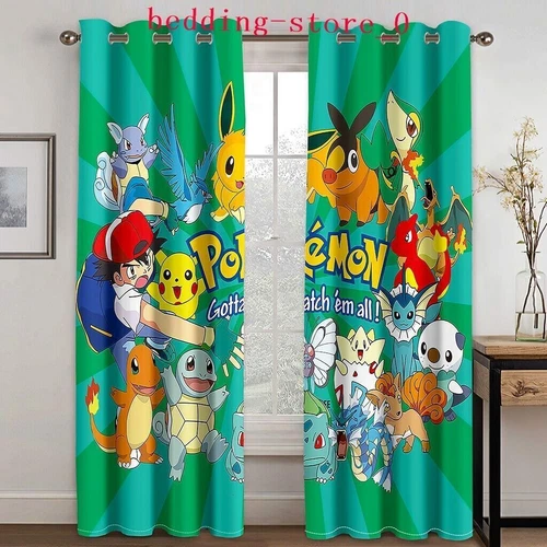 Tende Oscuranti 3D Spesse Bambini/Pokemon Pikachu Anello Termico Occhiello Superiore/Tende - Foto 69 di 93