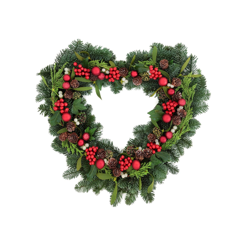 Pack of 20 Flat Wire Wreath Heart Frames Florist Wreath DIY Christmas memorial - Picture 3 of 3