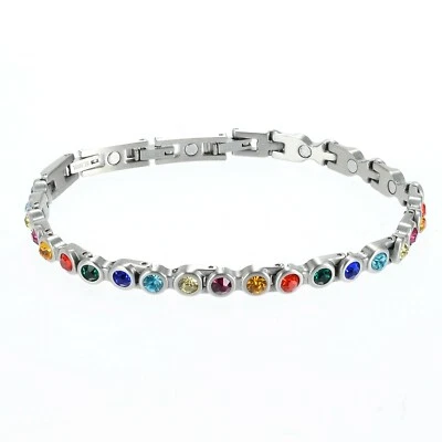 Chakra MagnetArmband+ Swarovski Crystals Magnetix Design Magnetschmuck -4you 727