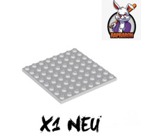 Lego® ● 1X 8X8 Bauplatte ● Plate Basic ● Light Bluish Gray ● Grau ● 41539 ● Neu