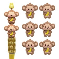 1 pc. Baby monkey zoo Silicone Focal Bead, Beadable accessories 1269757