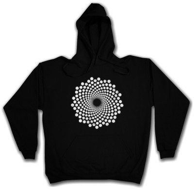 SPIRAL DOTS HOODIE Hypno Labyrinth Mystic Hypnose Kreisel Esoterik Spirale