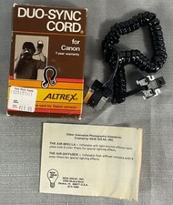 Vintage Altrex Duo-Sync Cord for Canon in original box with instructions