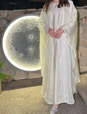 Open Kaftan Muslim Women Evening Long Dress Set Abaya Dubai Kimono Robe Gown