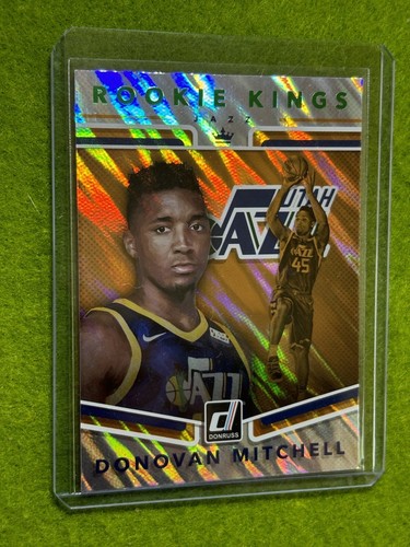 Tarjeta de novato Donovan Mitchell Flash Silver Prizm SSP 2017 Donruss ROOKIE KINGS RC - Imagen 7 de 24